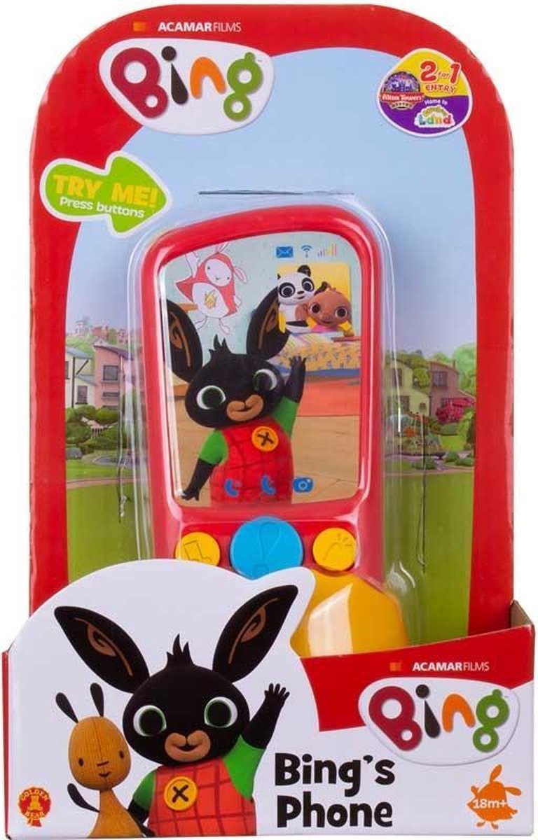 Bing speelgoed telefoon MET GELUID!|Bing het konijn|Bing Fun Phone|speelgoed voor kinderen vanaf 18 maanden